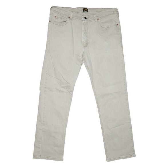 LEE Men's Size 40x32 Stretch Denim Jeans Beige/Tan Vintage - Picture 3 of 8